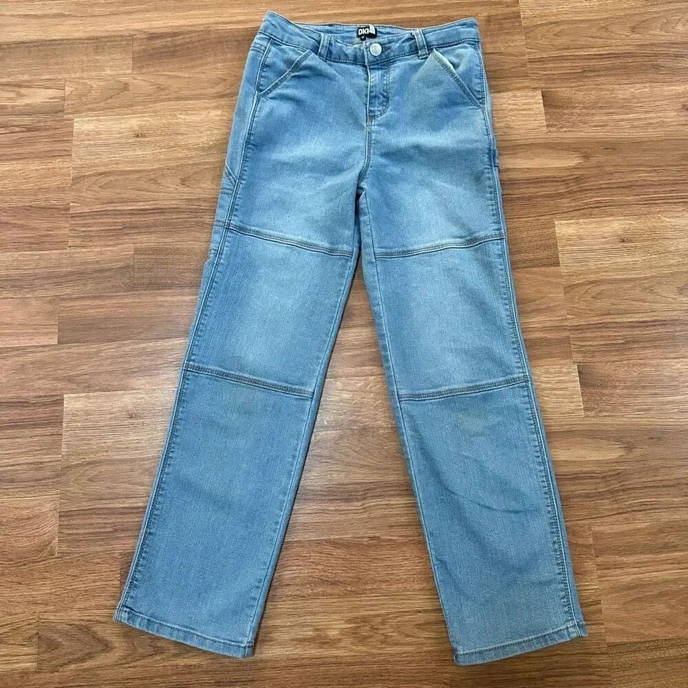 DKNY Wide Leg Jeans Light Wash | Girls Size 10